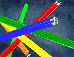 coloured fluorescent tubes